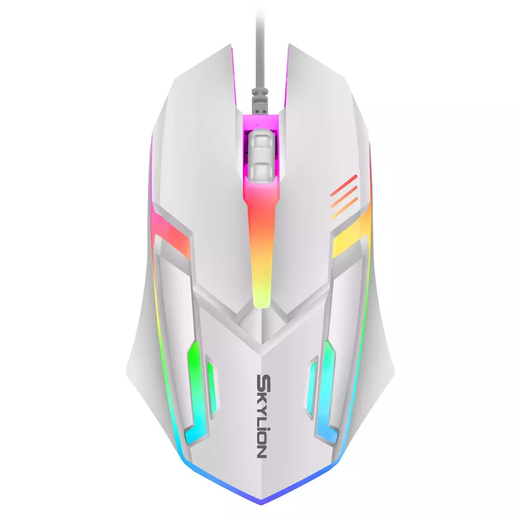 SKYLION F1 Wired 3 Teclas Mouse Iluminação Colorida Jogos e Escritório Para Microsoft Windows e Apple IOS System