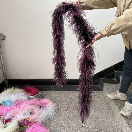 Boa de penas de avestruz arco-íris, 6/10/20 camadas, acessórios de festa fofos para mulheres, halloween, carnaval, cosplay, decoração de casamento, fantasia diy