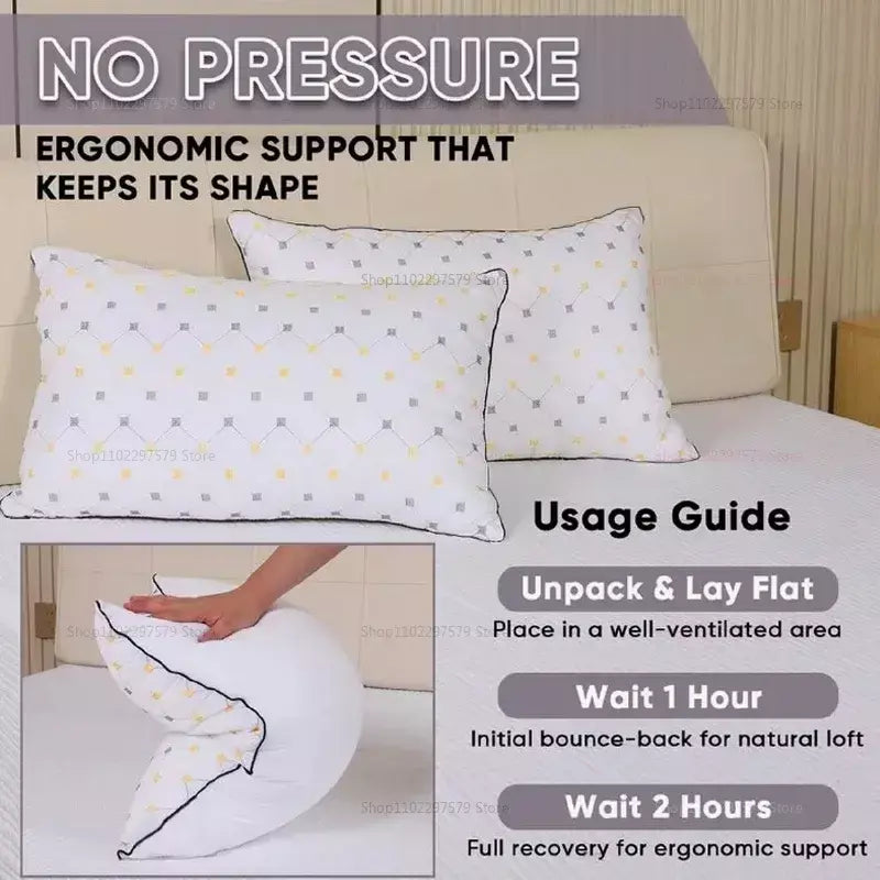 Travesseiro ortopédico cervical para dormir melhor e suporte para pescoço, fibra de soja, spa, massagem, travesseiro para casa, viagem, cama, hora de dormir