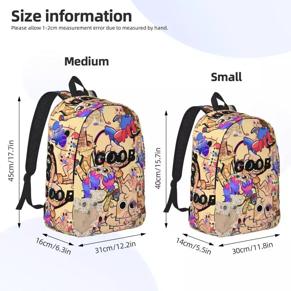 Mochila fofa Dandys World para homens e mulheres, legal, estudante, trabalho, mochila, jogo, laptop, bolsa de ombro ao ar livre
