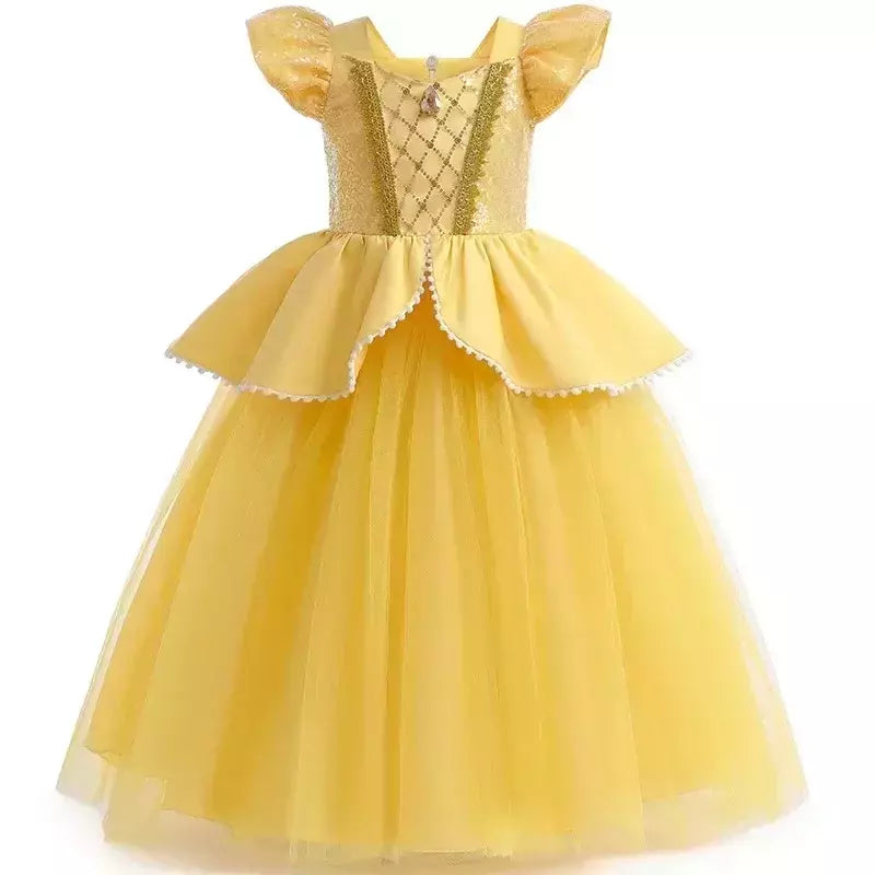 Rapunzel vestido para meninas cinderela belle vestir-se fantasia crianças aniversário princesa traje crianças roupas de festa de halloween 3-10y