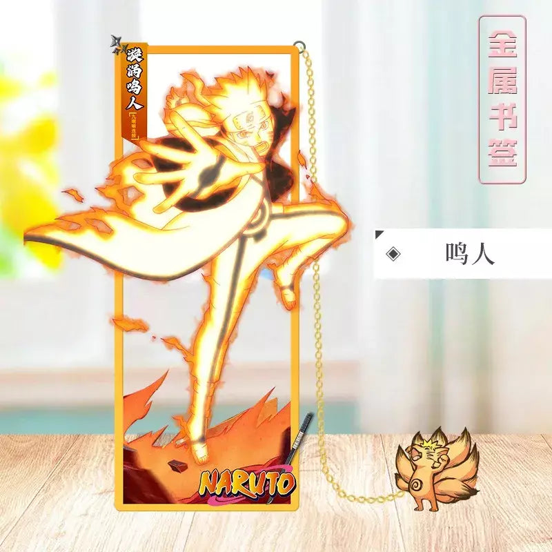 Naruto anime japonês periféricos metal artesanato marcador ornamentos de mesa colecionáveis presente de aniversário criativo para namorado menino brinquedo