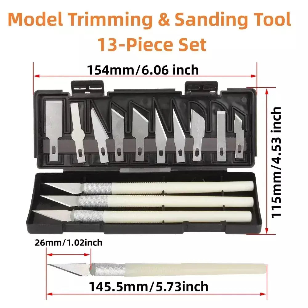 Modelo 3d ferramenta de moagem rebarbação kit faca gravura ferramenta escultura diy arquivo cortador raspador ferramenta corte 3d impressão kit ?