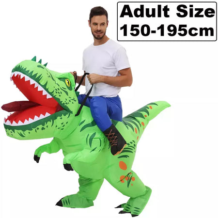 Anime quente dinossauro inflável traje festa trajes da mascote terno disfraz cosplay trajes de halloween para adultos crianças vestido