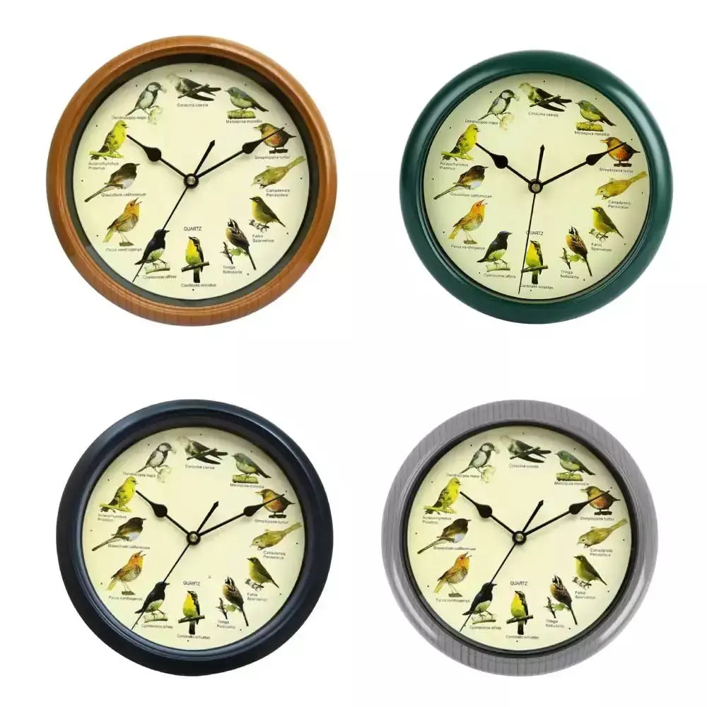Relógio de parede pendurado decoração cantando pássaro relógio de parede pássaro com som pendurado decoração para paredes da cozinha prateleira decoração