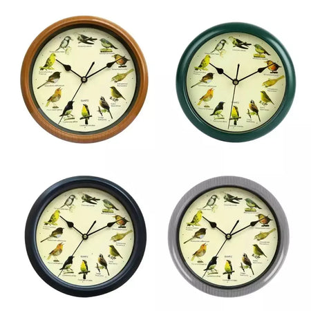 Relógio de parede pendurado decoração cantando pássaro relógio de parede pássaro com som pendurado decoração para paredes da cozinha prateleira decoração