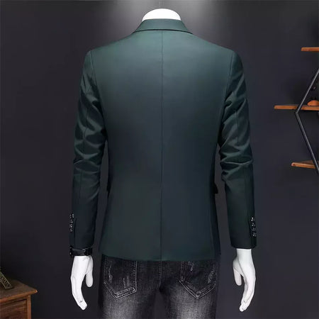 Blazer Casual de Negócios Masculino, Jaqueta Monocromática, Casacos Oversize, Smoking Masculino, Roupas de Marca, Roupas de Trabalho, Plus Size M-6XL