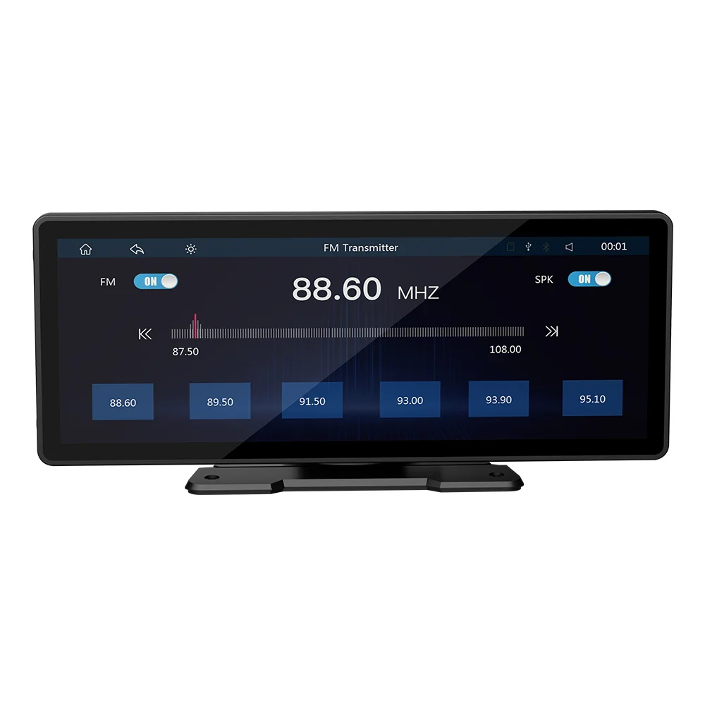 Bqcc 10.26 Polegada portátil sem fio carplay tela hd câmera de ré traseira rádio do carro dvr mp5 multimídia player vídeo android auto