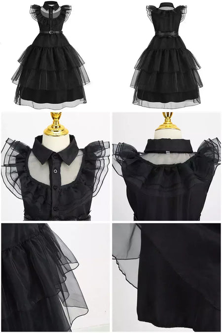 Crianças elsa ariel traje meninas quarta-feira dança disfarce crianças rapunzel vestido elegante barbi cosplay halloween fantasia 3-12t