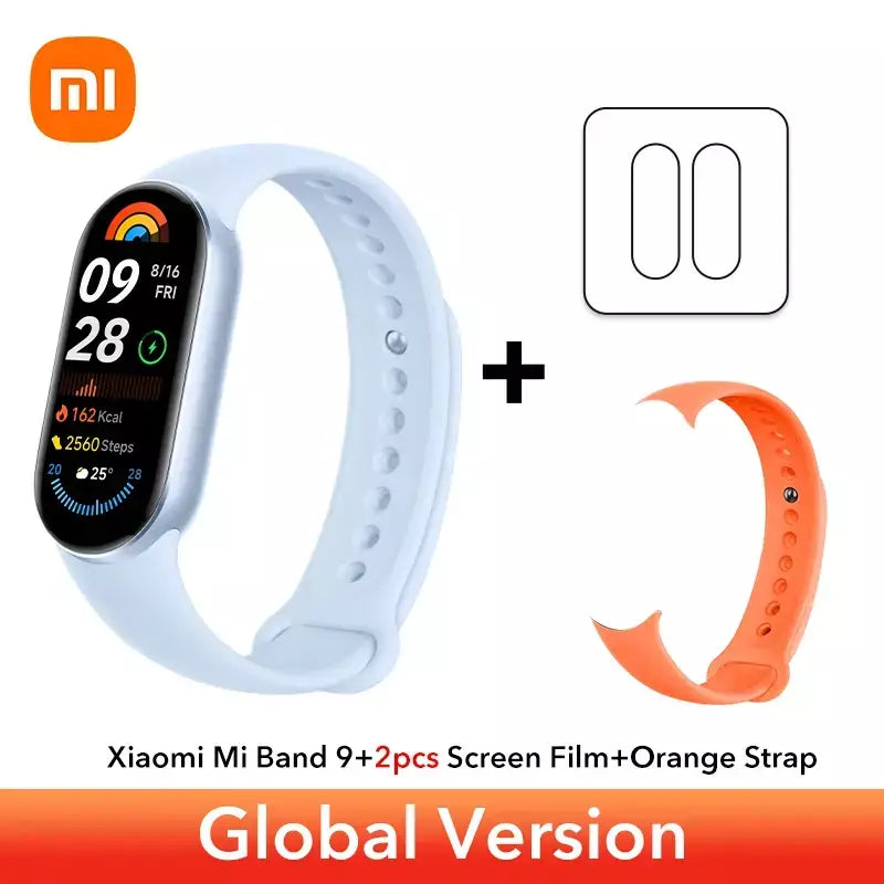 Versão global xiaomi banda inteligente 9 1.62 display amoled spo2 monitoramento 21 dias de vida útil da bateria mais de 150 modos esportivos smartband