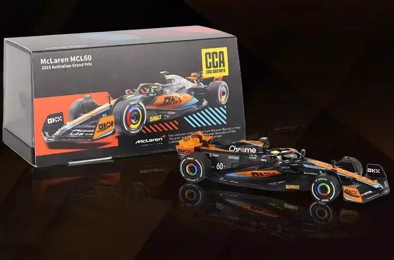 1:43 MCL60 2023 4 # Lando Norris P2 British GP Mclaren F1 #81 Oscar Piastri Diecast coleção de modelos de liga de amor clássico Hobby