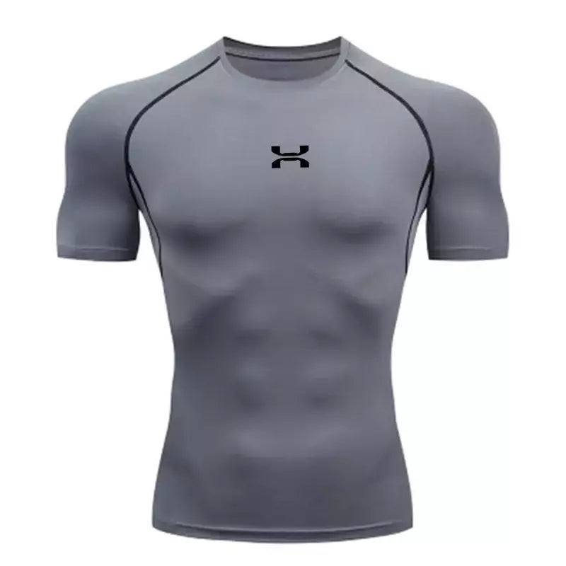 Camisa respirável Rashguard de compressão masculina, ajuste seco, camiseta esportiva MMA Fitness Gym, camisa de corrida, alta qualidade
