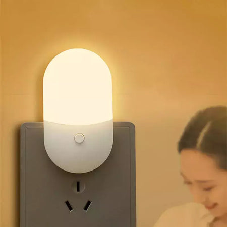 Lâmpada de cabeceira LED Mini Night Light, EU, EUA Plug, Proteção para os olhos, Uso para Quarto, Sala de estar, Alimentação do bebê