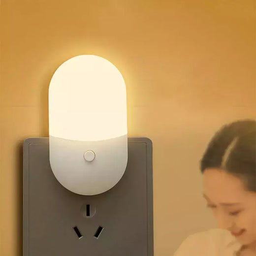 Lâmpada de cabeceira LED Mini Night Light, EU, EUA Plug, Proteção para os olhos, Uso para Quarto, Sala de estar, Alimentação do bebê
