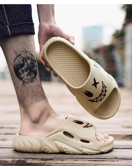 Sandálias antiderrapantes clássicas masculinas, chinelos confortáveis ao ar livre, sapatos macios de EVA, moda jovem, verão, venda quente