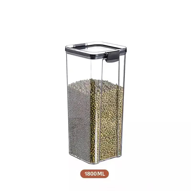 Conjuntos de cozinha empilháveis selados, 460-1800ml, caixa de plástico para armazenamento de alimentos, garrafa multigrãos, frutas secas, chá, recipientes de armazenamento