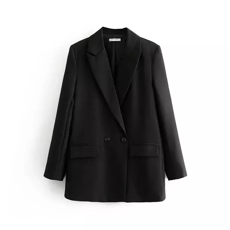 TRAF-Blazer feminino de escritório, preto, bege, cáqui, azul, verde, cinza, casaco de moda, blazers femininos, jaqueta, casacos, 2024
