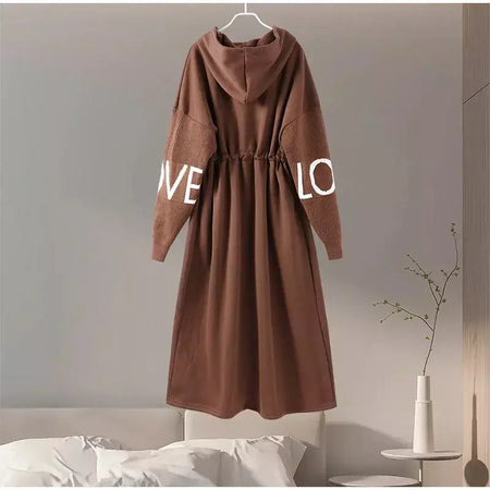 Casual longo retalhos casacos de malha feminino casual hoodies rendas até bolsos jaquetas femininas 2024 outono inverno nova senhora outerwears