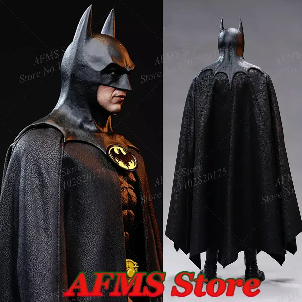Kelly Studio 1/6 Homens Soldado Manto Versão Clássica Keaton Batman Capa Preta Fit 12 Polegada Hottoys Action Figure Modelo Brinquedos