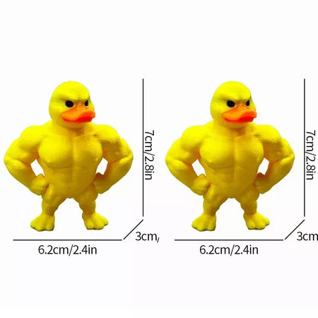 Estatueta de pato muscular ornamento acessório de mesa 3d impresso brinquedo de pato engraçado acessório de escritório presentes de aniversário