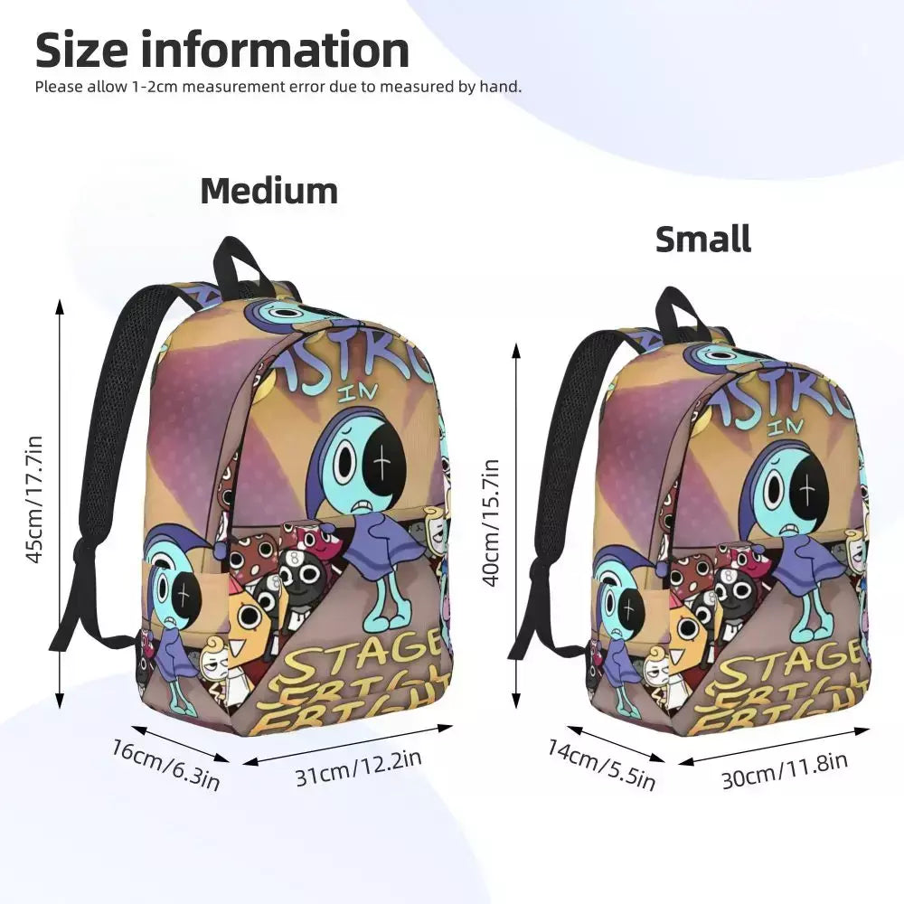 Mochila fofa Dandys World para homens e mulheres, legal, estudante, trabalho, mochila, jogo, laptop, bolsa de ombro ao ar livre