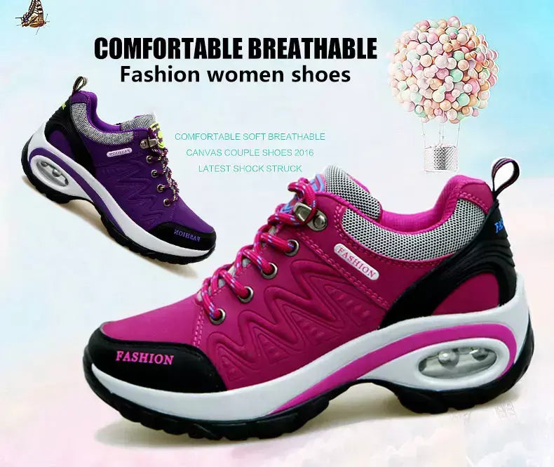 Mulheres sapatos esportivos plataforma tênis moda caminhadas ao ar livre antiderrapante sapatos casuais baixo superior tênis de corrida calçados femininos