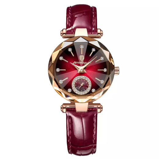 POEDAGAR-Relógio feminino impermeável em aço inoxidável, elegante relógio de pulso para senhoras, vestido luxuoso, relógios quartzo diamante