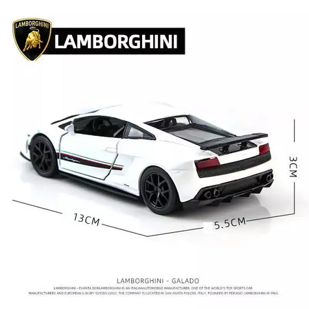 1/36 lamborghini super esporte modelo de carro de brinquedo para crianças rmz city diecast metal miniatura puxar para trás coleção presente criança meninos