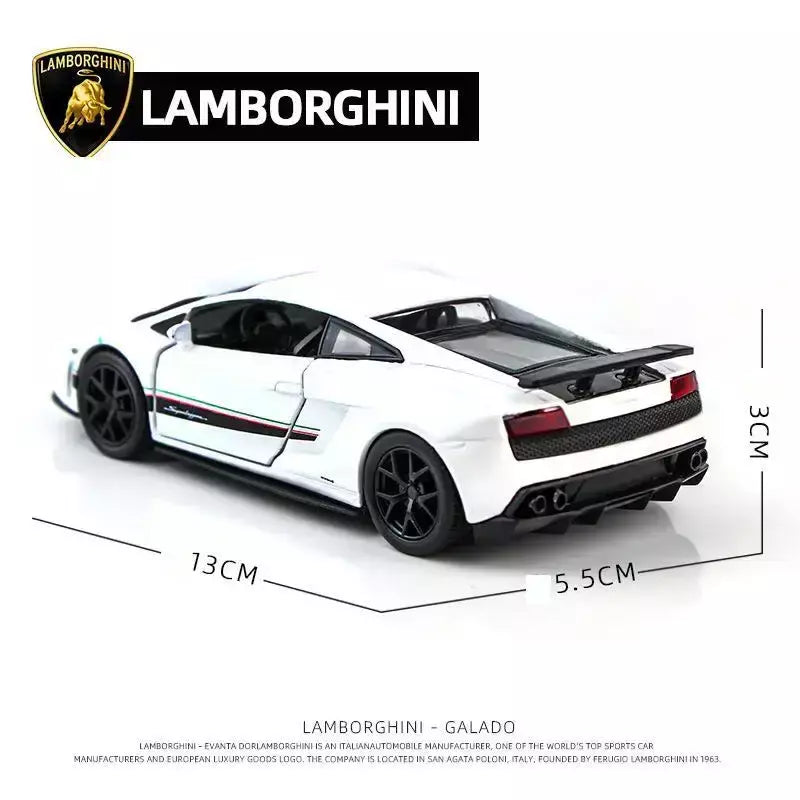 1/36 lamborghini super esporte modelo de carro de brinquedo para crianças rmz city diecast metal miniatura puxar para trás coleção presente criança meninos