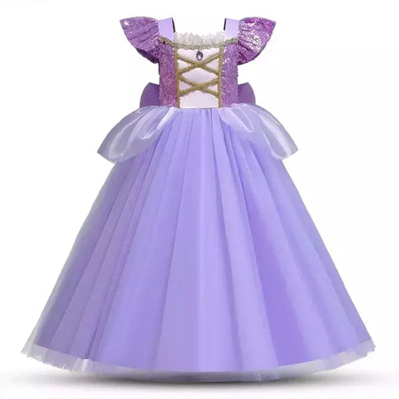 Rapunzel vestido para meninas cinderela belle vestir-se fantasia crianças aniversário princesa traje crianças roupas de festa de halloween 3-10y