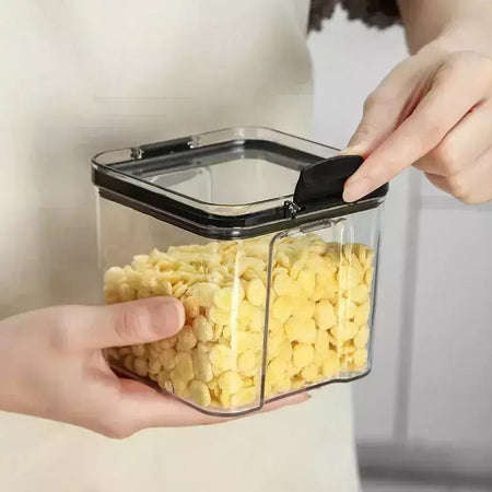 Conjuntos de cozinha empilháveis selados, 460-1800ml, caixa de plástico para armazenamento de alimentos, garrafa multigrãos, frutas secas, chá, recipientes de armazenamento
