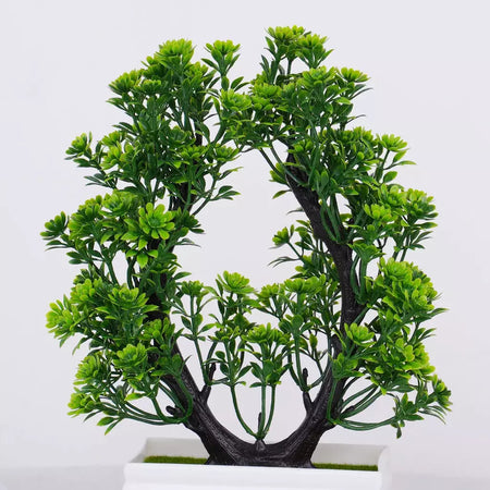 Plantas artificiais em vaso bonsai lindas pequenas plantas de árvore flores falsas ornamentos em vaso para casa jardim decoração oficial do hotel