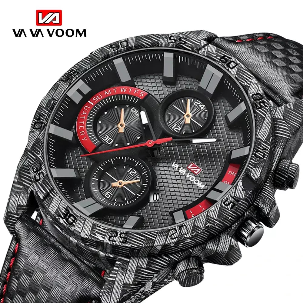 2023 nova marca famosa de luxo negócios esportes moda criativa couro quartzo calendário 3atm à prova dwaterproof água série piloto relógios masculinos