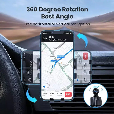 Suporte do telefone móvel do carro saída de ventilação de ar clipe gancho sensor gravidade suporte do carro triângulo gravidade fosco gps suporte para todos os celulares