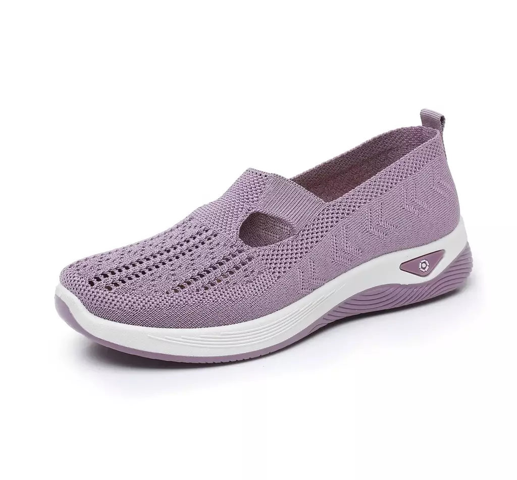 2025 tênis feminino respirável deslizamento em sapatos de caminhada malha baixa superior das mulheres sapatos vulcanizados sola macia sapatos femininos leves