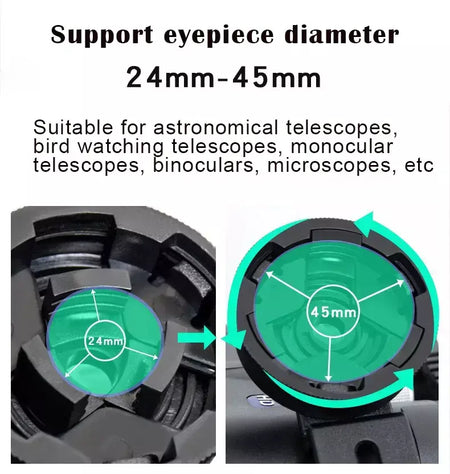 Spotting scope smartphone câmera adaptador telescópio câmera adaptador de telefone celular montagem para binocular monocular alinhado rápido