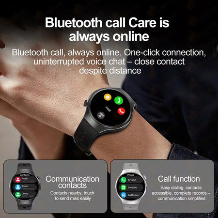 Novo relógio inteligente masculino tela de toque completa bússola bluetooth chamada lanterna esportes atividade fitness freqüência cardíaca à prova dwaterproof água smartwatch