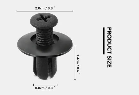 300/50 pçs 8mm fixadores de plástico parafusos universal pára-choques do carro rebites pretos fixador do carro push pin clipes acessórios automóveis