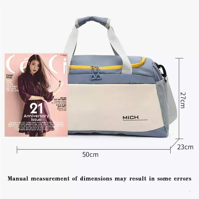 Bolsa de viagem portátil de grande capacidade, leve e curta distância Duffle, mensageiro de armazenamento, bolsa de ginástica esportiva, elegante, 2024