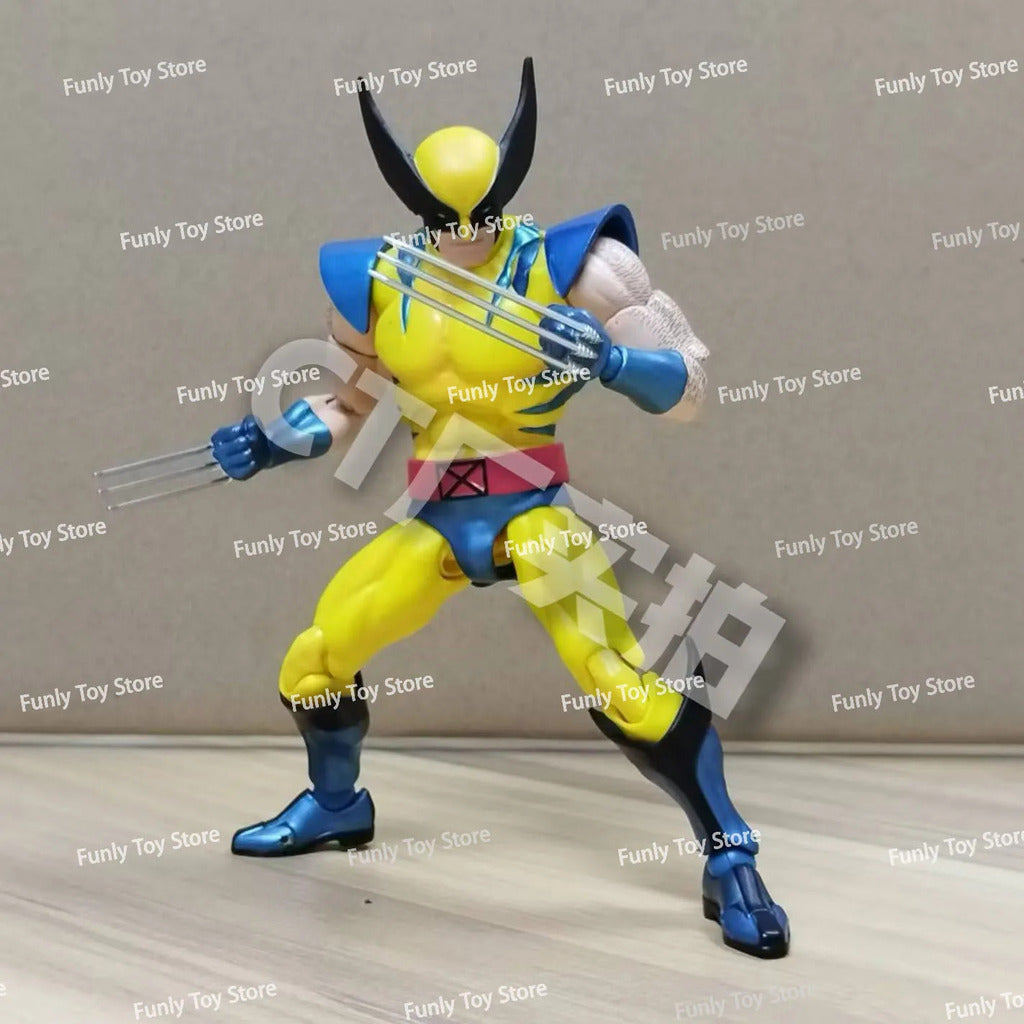 Em estoque ct brinquedos wolverine mafex 138 figura marrom 096 azul quadrinhos ver amarelo x-men anime figura de ação estatueta presentes personalizados brinquedos