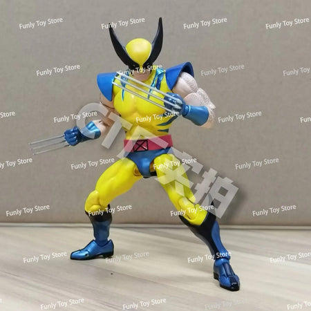 Em estoque ct brinquedos wolverine mafex 138 figura marrom 096 azul quadrinhos ver amarelo x-men anime figura de ação estatueta presentes personalizados brinquedos