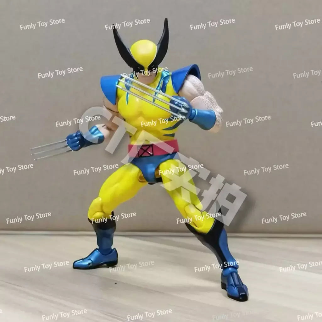Em estoque ct brinquedos wolverine mafex 138 figura marrom 096 azul quadrinhos ver amarelo x-men anime figura de ação estatueta presentes personalizados brinquedos