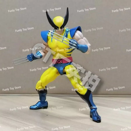 Em estoque ct brinquedos wolverine mafex 138 figura marrom 096 azul quadrinhos ver amarelo x-men anime figura de ação estatueta presentes personalizados brinquedos