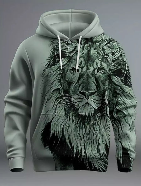 Capuz de manga comprida masculino, moletom com capuz, impressão 3D, bolso frontal, streetwear, moda primavera, novo