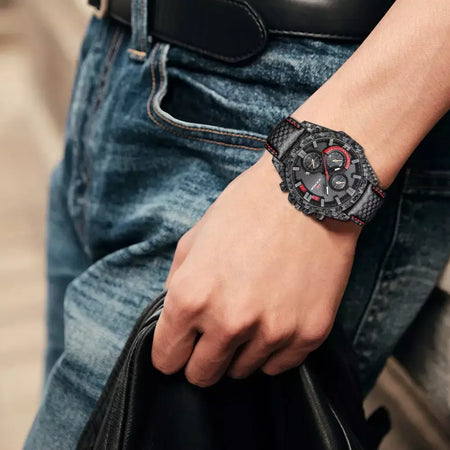 2023 nova marca famosa de luxo negócios esportes moda criativa couro quartzo calendário 3atm à prova dwaterproof água série piloto relógios masculinos