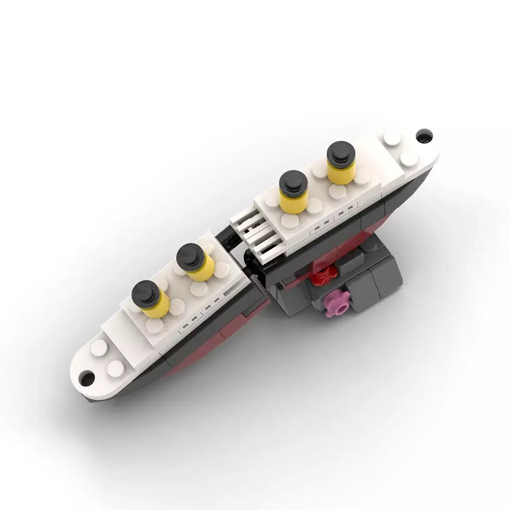 Titanic quebrar em meio rms cruzeiro afundou blocos de construção moc navio barco 3d modelo plástico diy steamboat presentes crianças brinquedos cidade filme