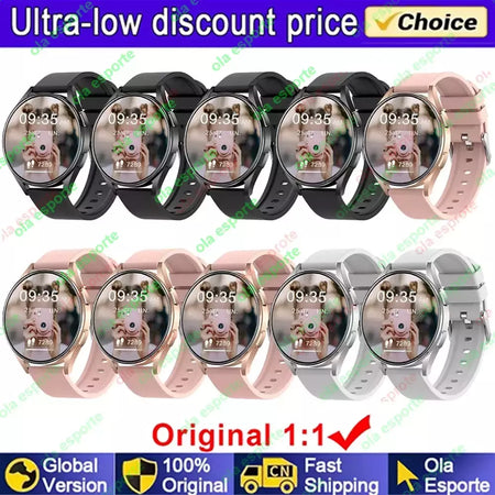 Samsung-Galaxy Smartwatch para homens e mulheres, monitoramento de saúde AMOLED, relógio impermeável, assistente de voz, chamada Bluetooth, relógio inteligente, 2022