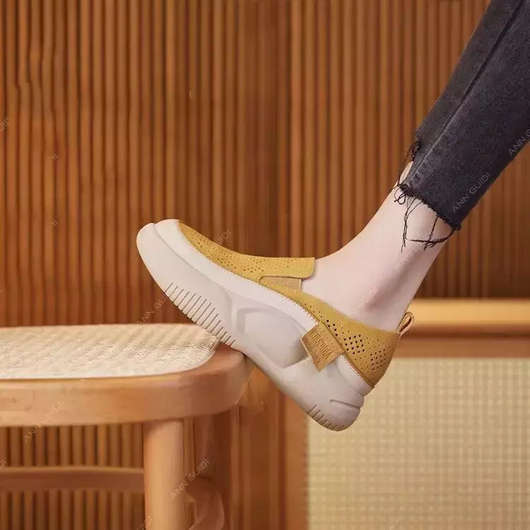 Mulheres sapatos de plataforma casual deslizamento em sapatos moda mocassins senhoras tênis chaussure sola macia femme mocassins mulher d254