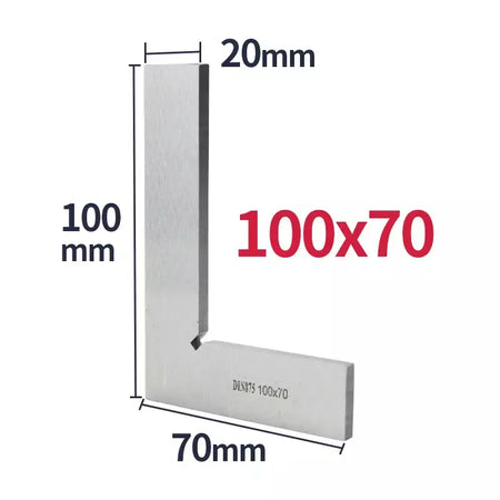 Régua quadrada de borda plana, ângulo de 90 graus, ferramentas para trabalhar madeira, régua quadrada de carpinteiro, metal, medidor de aço carbono, tentar quadrado