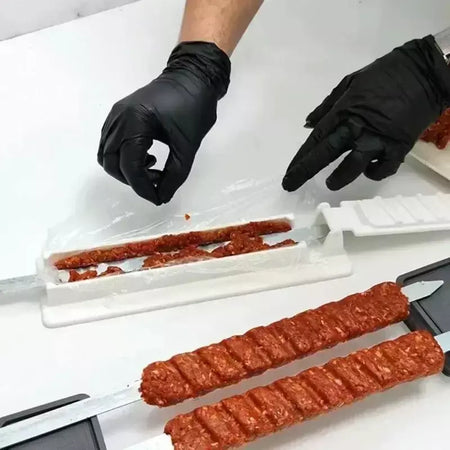 Fabricante de kebab molde de plástico kabob fabricante imprensa churrasco espeto carne manual kebab fazendo ferramenta churrasco gadget plástico kebab imprensa molde
